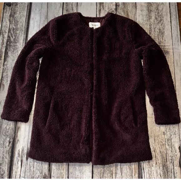 BB Dakota Jackets & Blazers - BB Dakota Merrill Faux Fur Jacket Button Burgundy Women's Size Medium